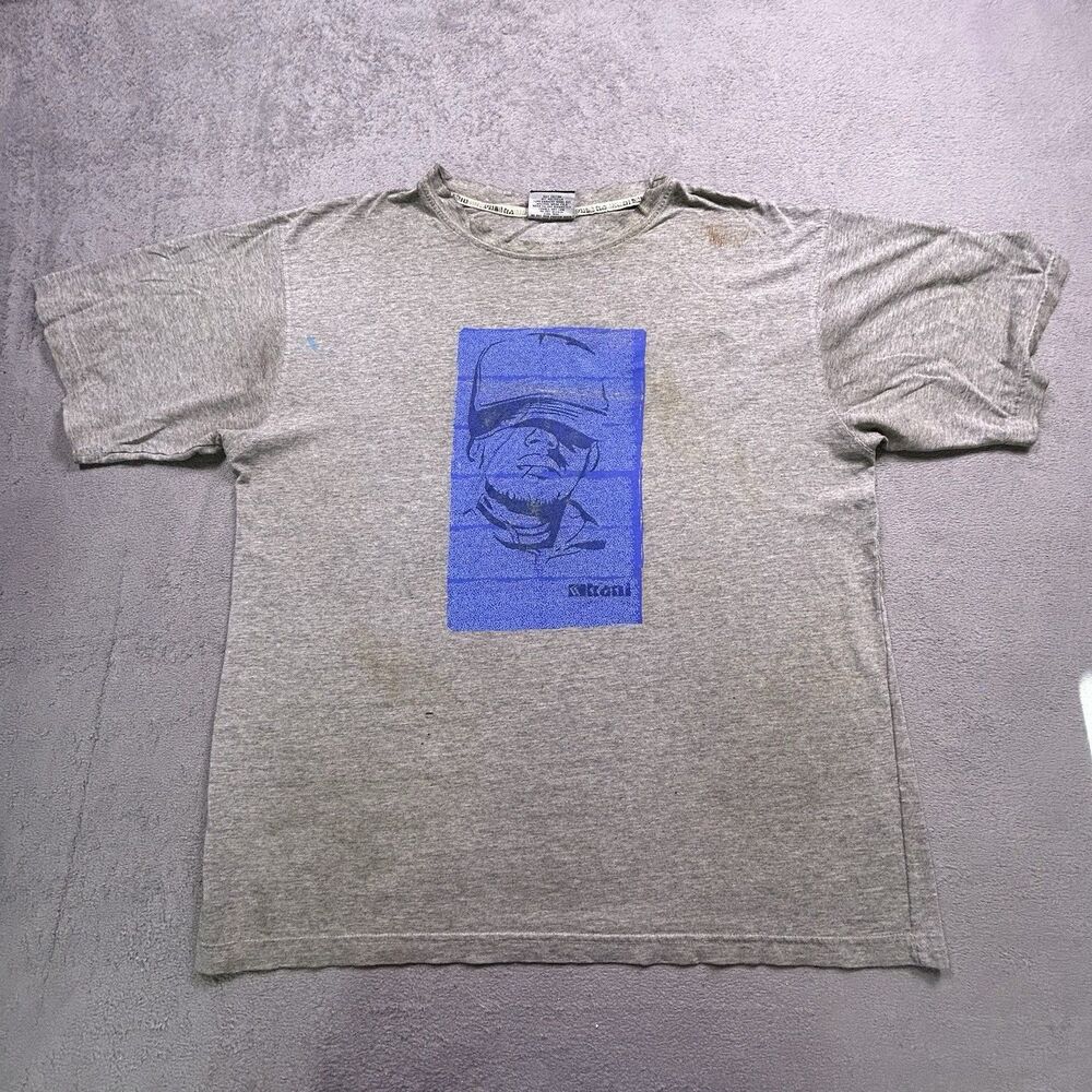 Karl Kani T-Shirt Mens XL Grey Vintage 90s Streetwear Graphic Grunge